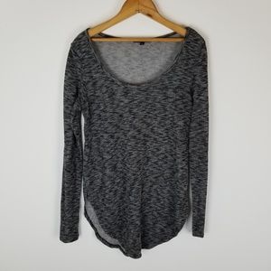 Ambiance grey sweater shirt with high slits small